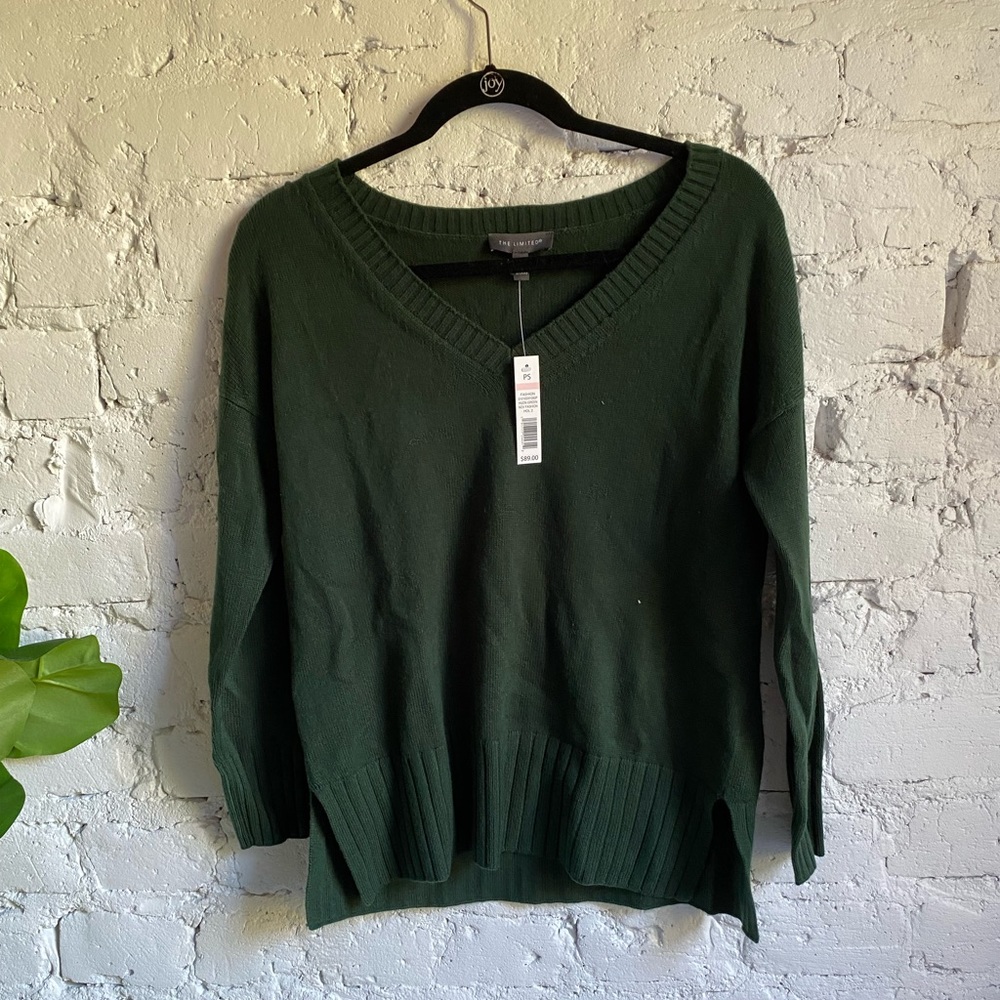 Never Worn “The Limited” Green V-Neck Sweater